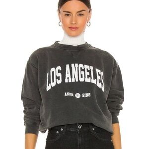 Anine Bing Ramona Los Angeles Sweatshirt XS Gray Crewneck University Streetwear
